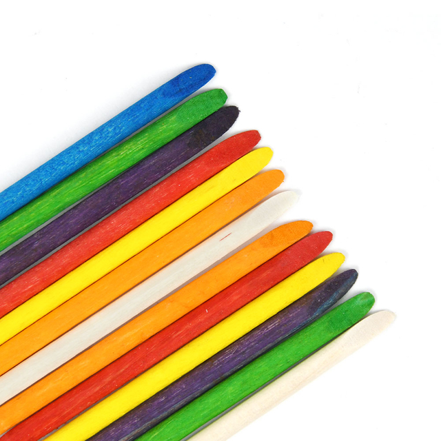 Multi Functional Colorful Wooden Cuticle Nail Sticks
