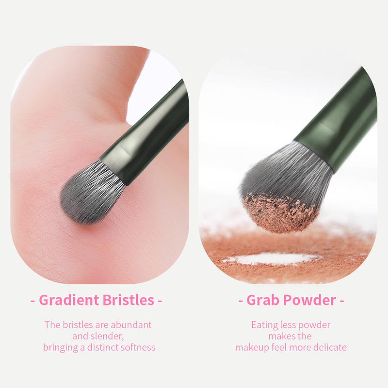 Green Soft Hair Makeup Brush Set