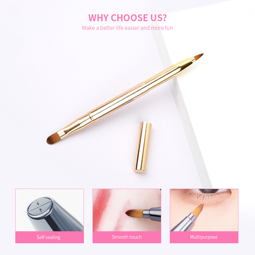 Double End retractable Lip and concealer Brush