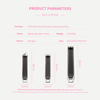 3PCS Stainless Steel Cuticle Nail Clipper Kit