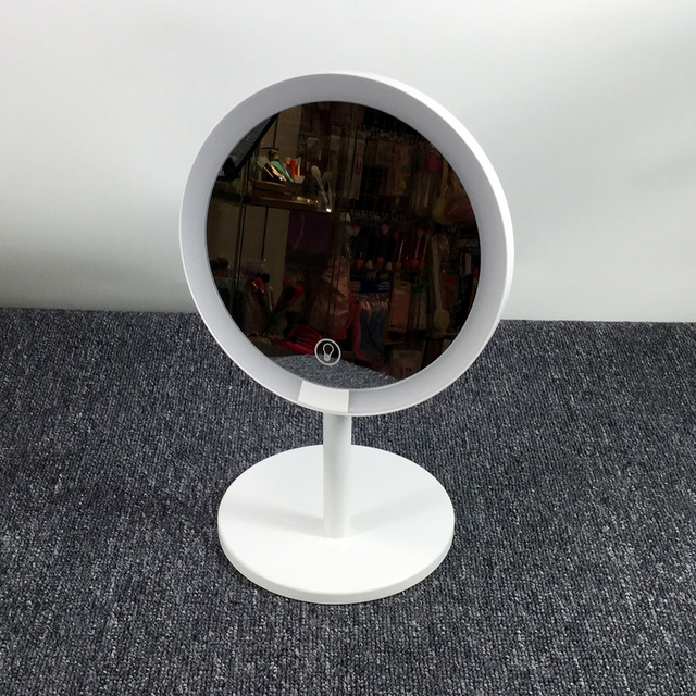 Reversible Stand Round LED Desktop Mirror