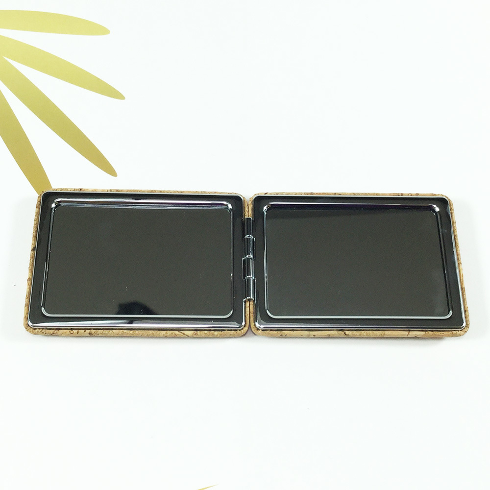 Cork Natural PU Makeup Cosmetic Mirror