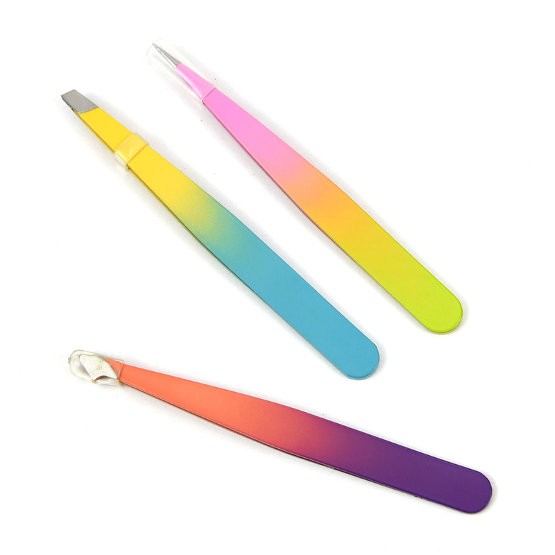 3-Tips Colour Eyebrow Clip & Eyelash Tweezer