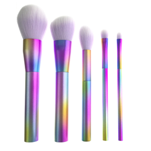 5 PCS Rainbow colorful makeup brush set