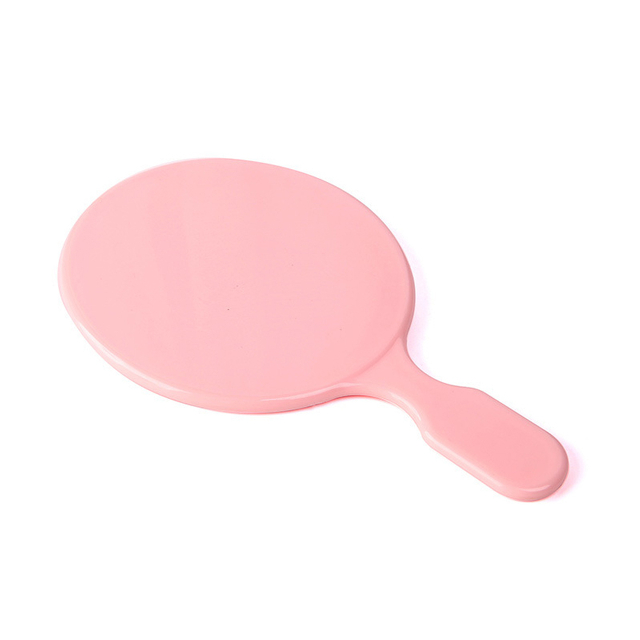 Oval Small Pink Handheld Mirror