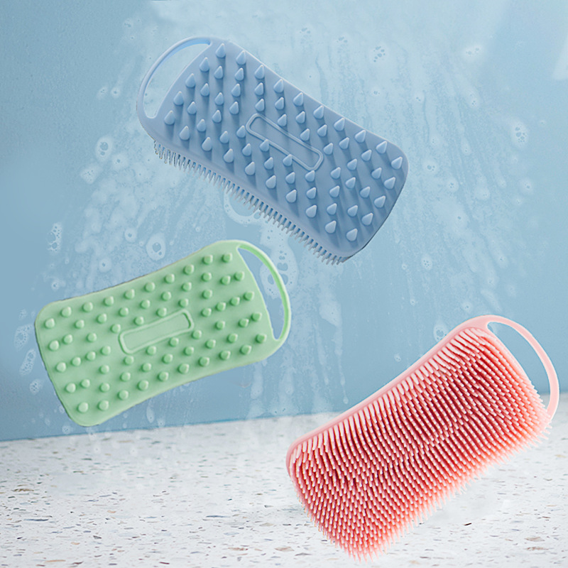 silicone handheld body scrubber for shower