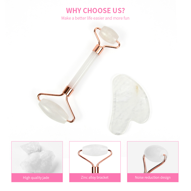 Handheld Guasha Facial Jade Roller Set
