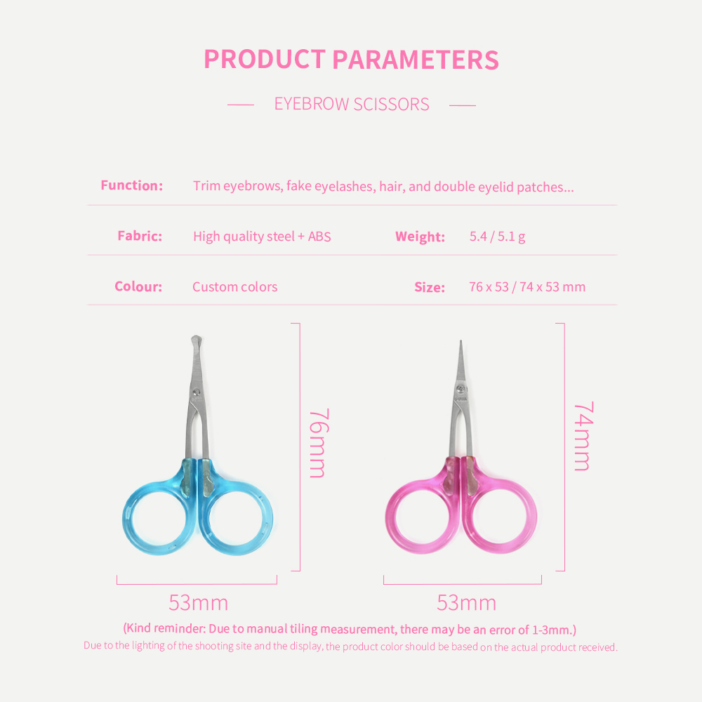 Colorful Plastic Handle Lash Scissors