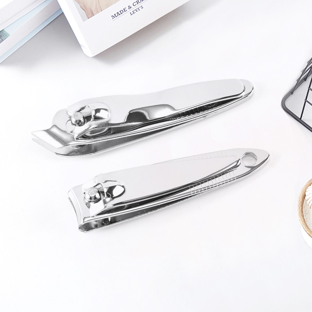 2 pcs Silver Cuticle Nail Clipper Set