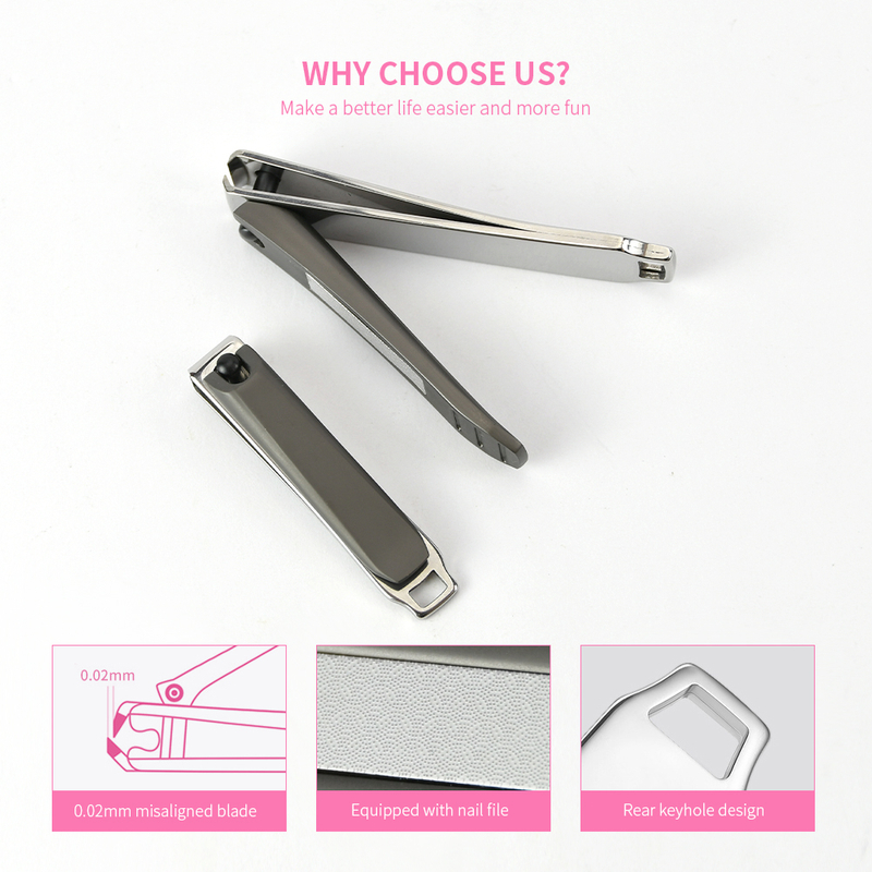 3PCS Stainless Steel Cuticle Nail Clipper Kit