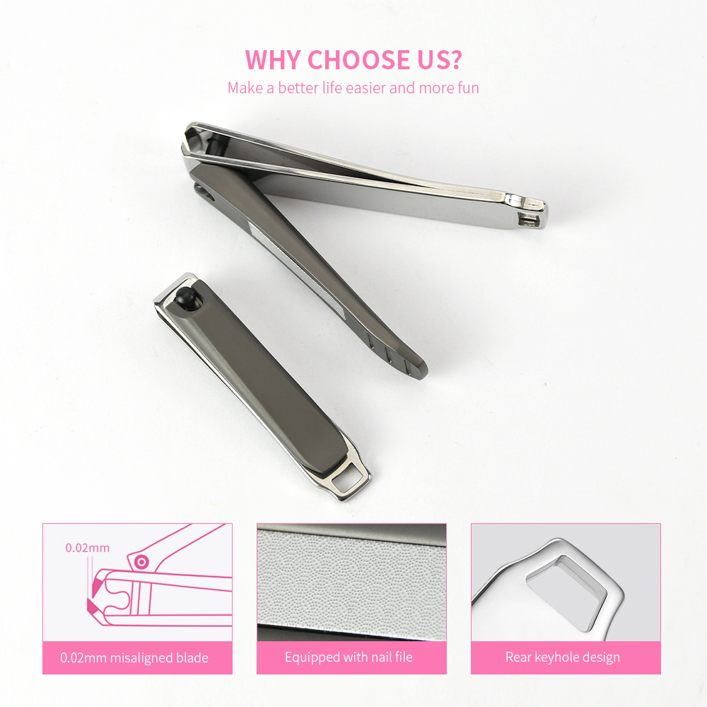 3PCS Stainless Steel Cuticle Nail Clipper Kit