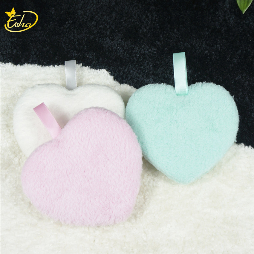 Peach Heart Shape Makeup Cleansing Pad