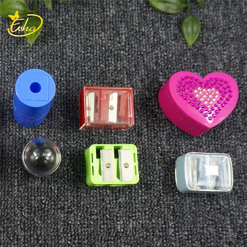 Custom plastic eyebrow cosmetic pencil sharpener