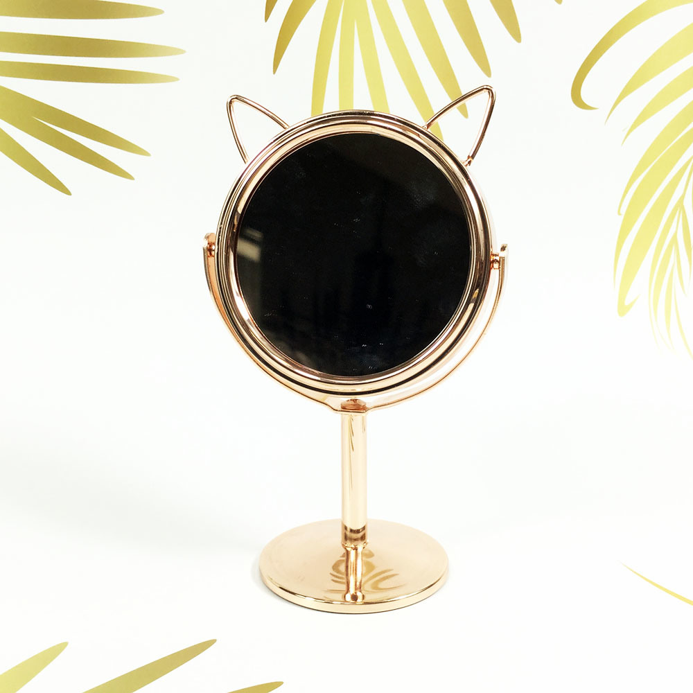 Mini Standing Metal Tabletop Mirror