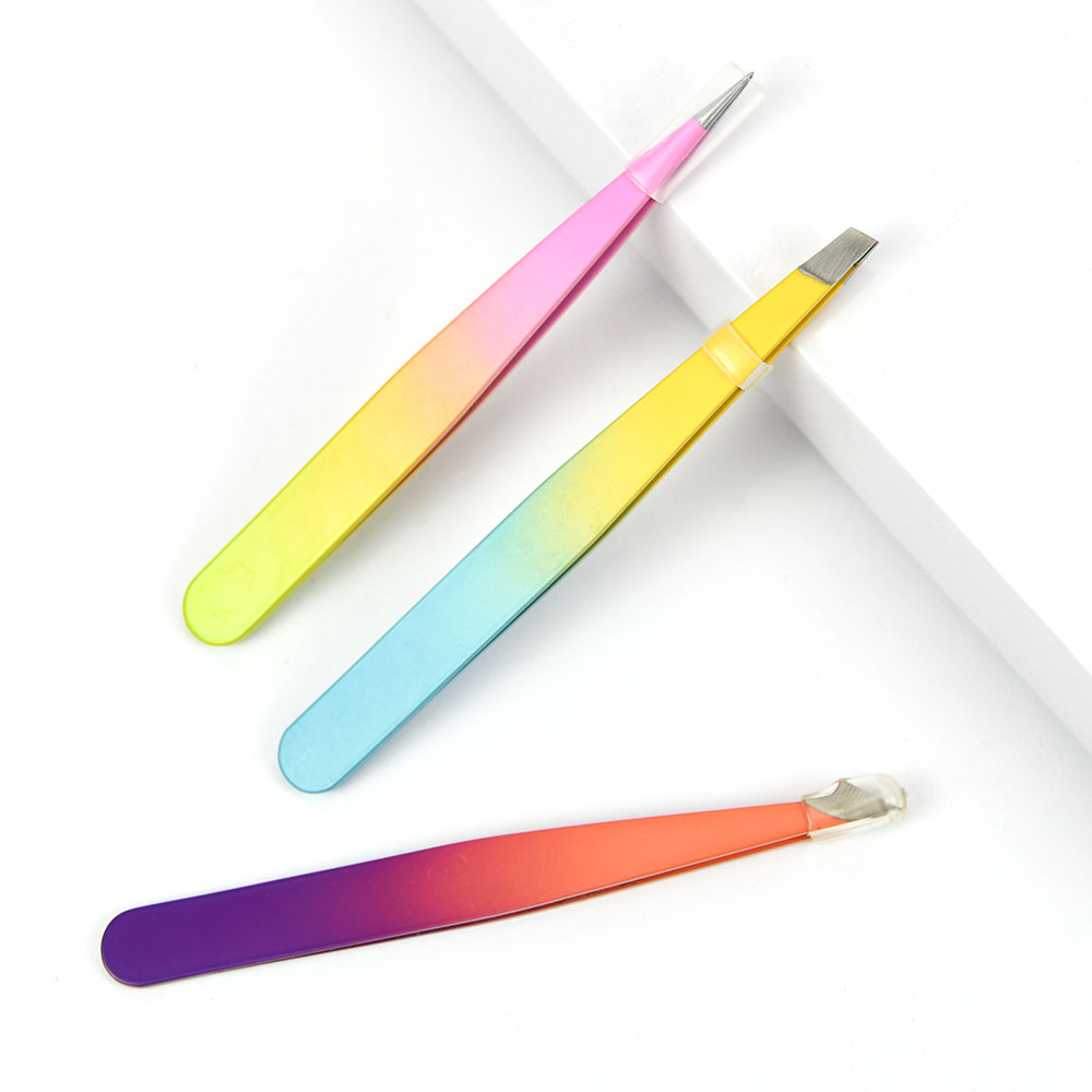 3-Tips Colour Eyebrow Clip & Eyelash Tweezer for Makeup