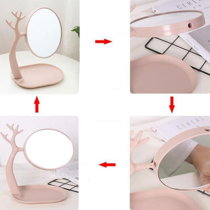Plastic Stand up Multifunctional Cosmetic Mirror
