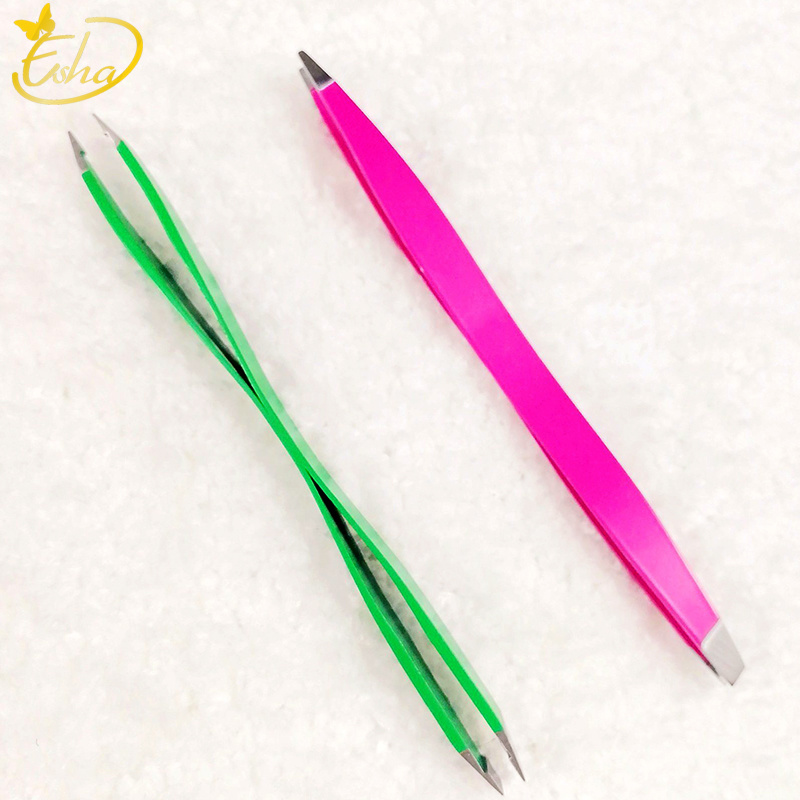 Neon Colorful Beautiful Eyelashes Tweezer with Tube