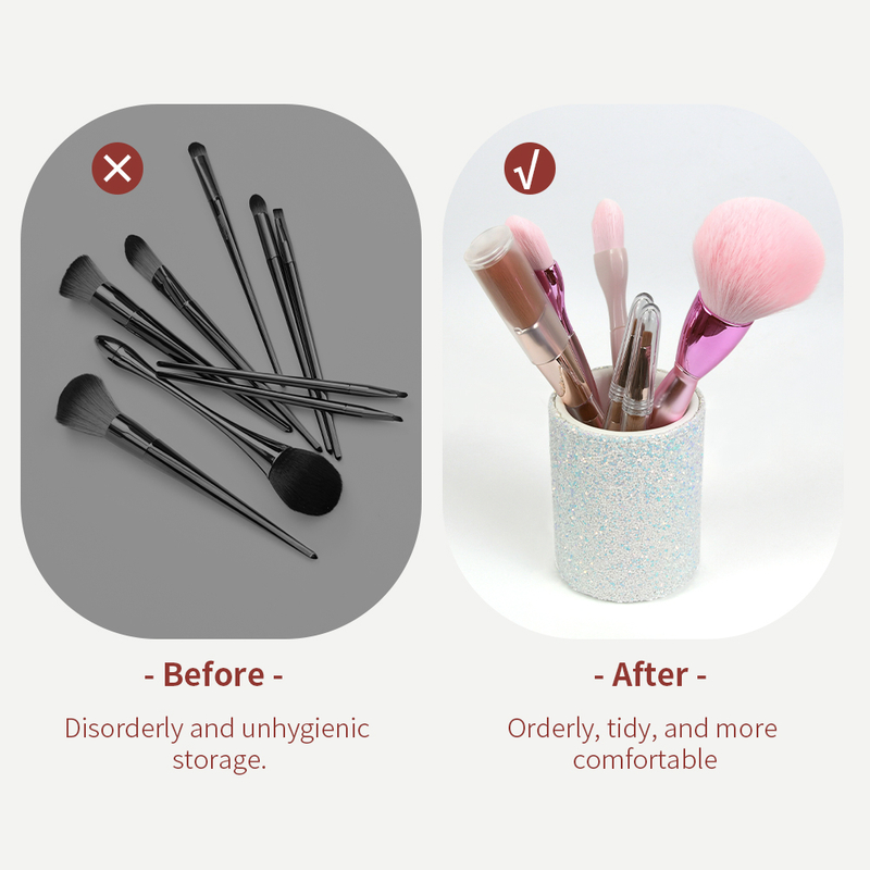 PU Leather Luxurious Makeup Brush Bucket