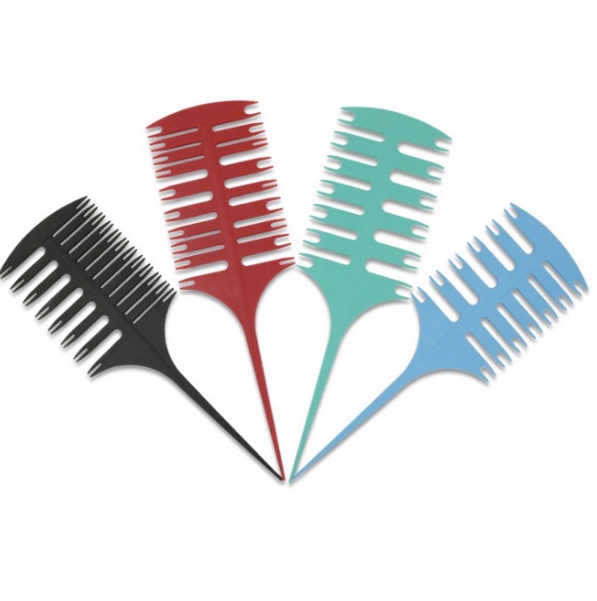 Professional 3 Way Sectioning Highlight Hair Comb for Salon