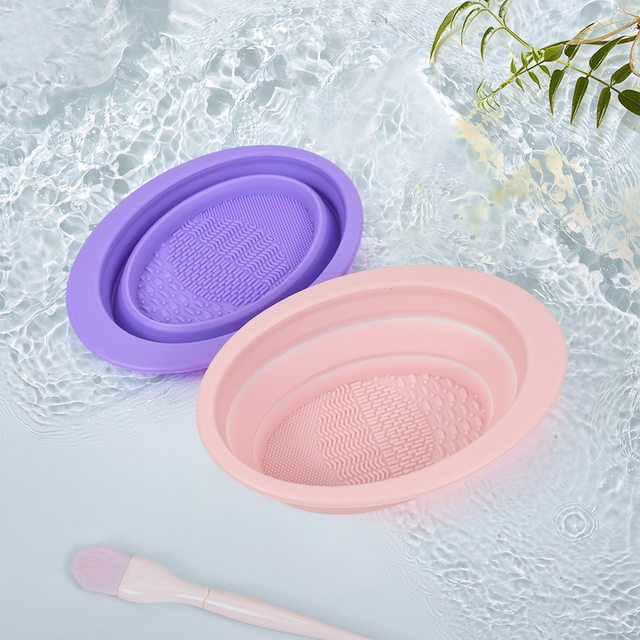 Silicone Foldable Makeup Brush Cleaning Bowl