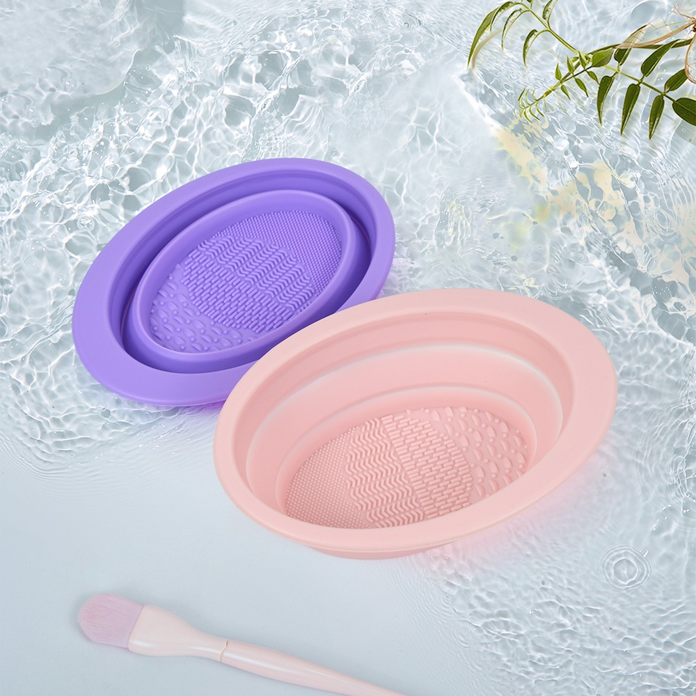 Silicone Foldable Makeup Tool Brush Cleaning Bowl
