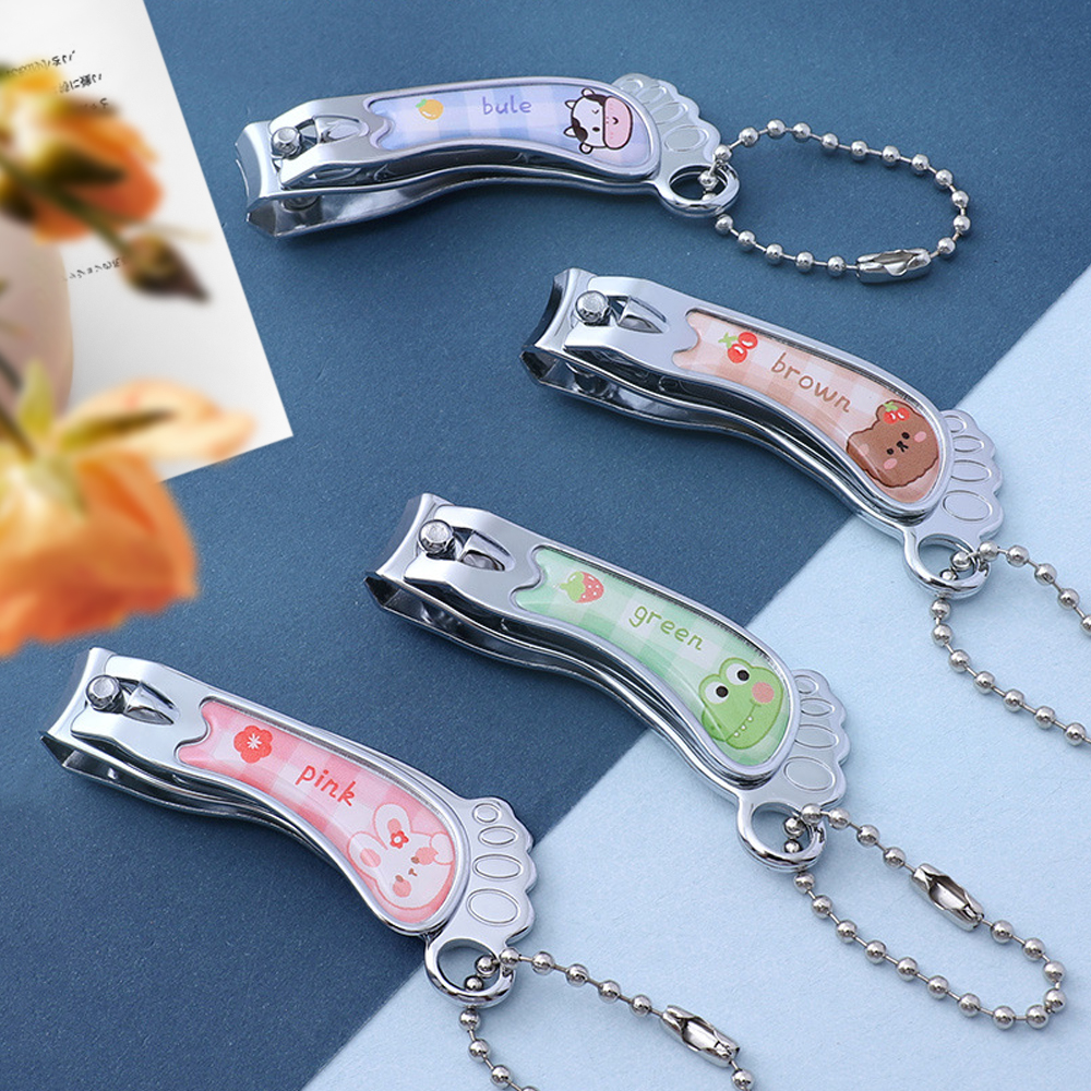 Cute Foot Shape Nail Clipper with Keychain