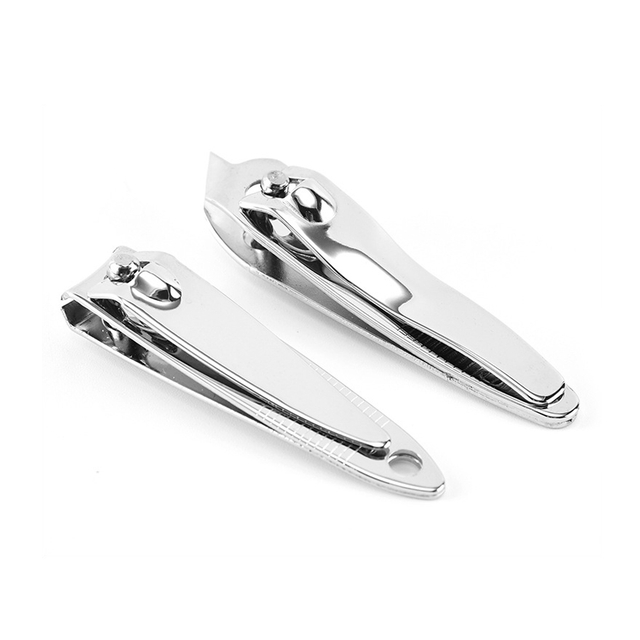 2 pcs Silver Cuticle Nail Clipper Set