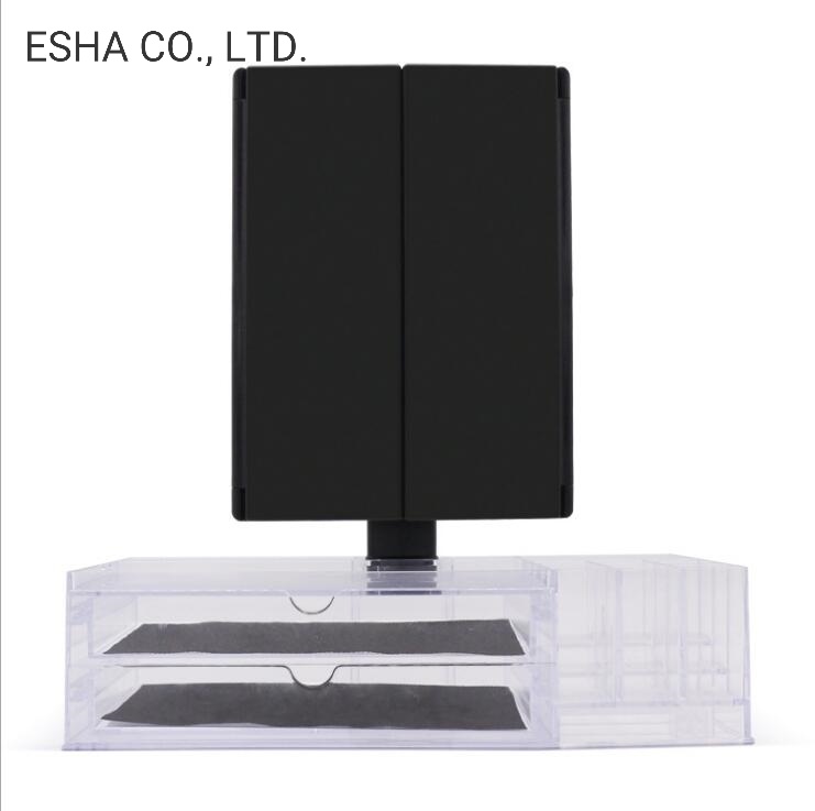 Combined Storage LED Three-Sided Deaktop Magnification Mirror