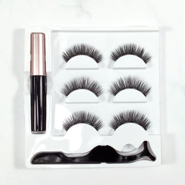 Magnetic Synthetic Eyelashes With Eyeliner Kit