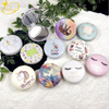 Japanese Compartments Mini Round Metal Pill Box Mirror