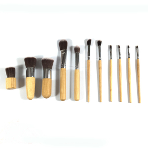 Maquillaje Premium Wooden Handle Cosmetic Brush Set
