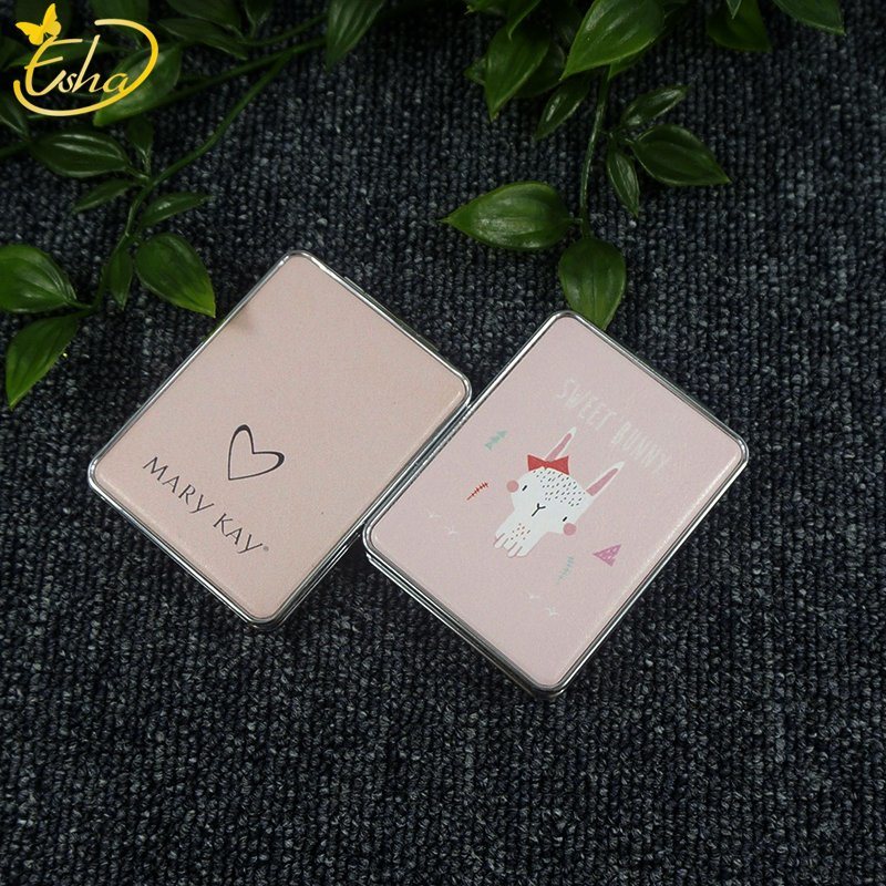 PU Leather Metal Cosmetic Pocket Mirror