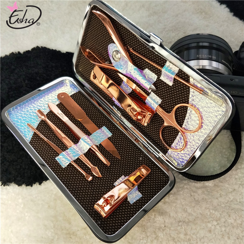 Multi-Function Manicure Pedicure Set Nail File Tweezers Mini Manicure Set