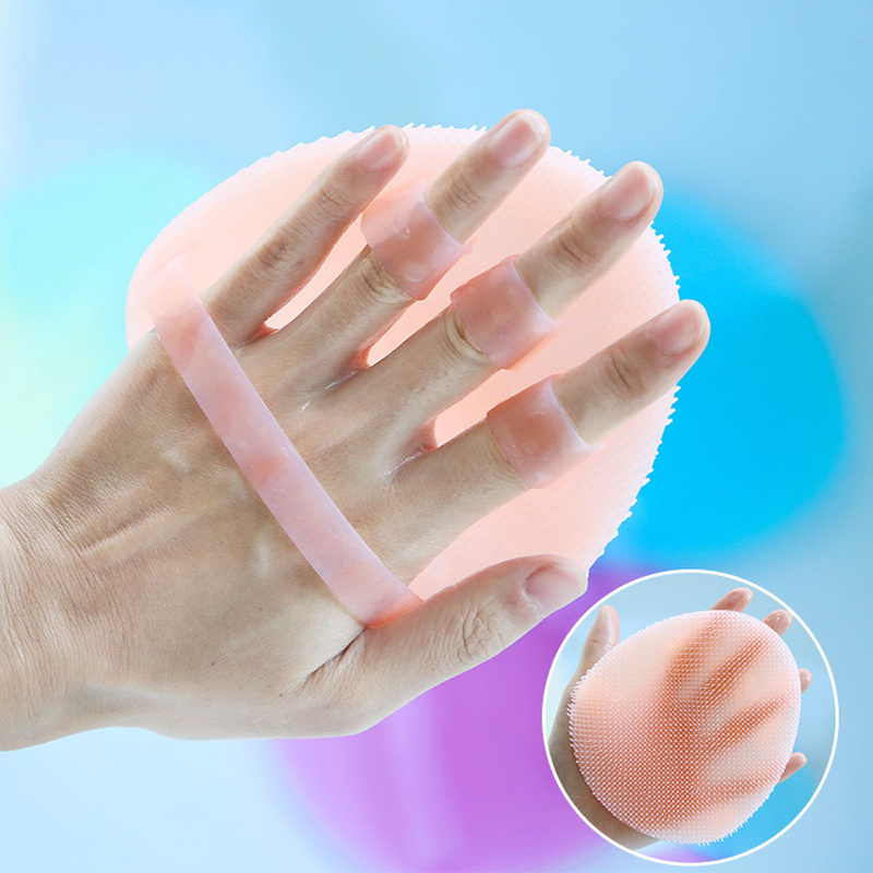 Handheld Silicone Rubber Bath Scrub Cleansing Brush