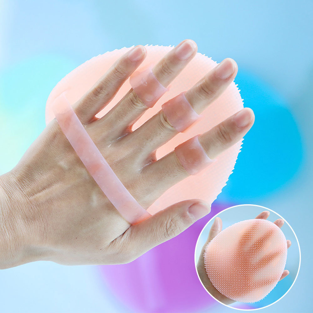 Handheld Silicone Rubber Bath Scrub Cleansing Brush