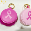 Double Sided Fur Pocket Mirror With Keychain
