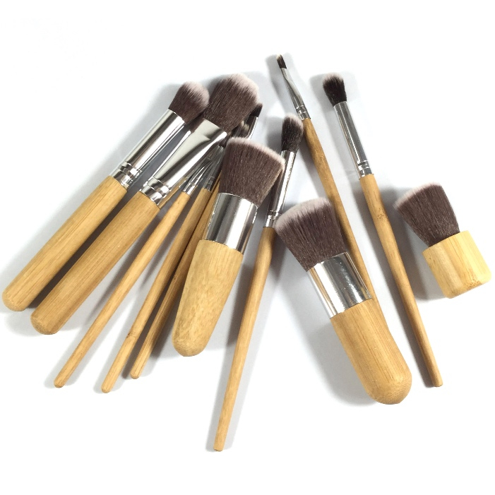 Wholesale 11pcs Wooden Handle Makeup Brush Set