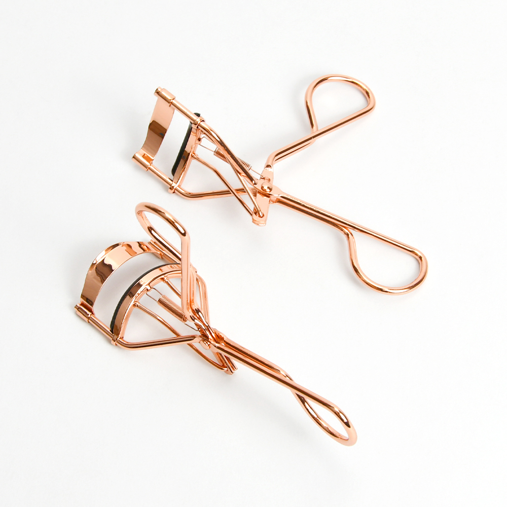 Gold False Eyelash Curler With Spring Auxiliary Tool