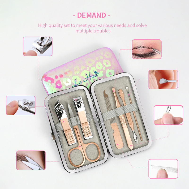 Stainless Steel Manicure Set With Box