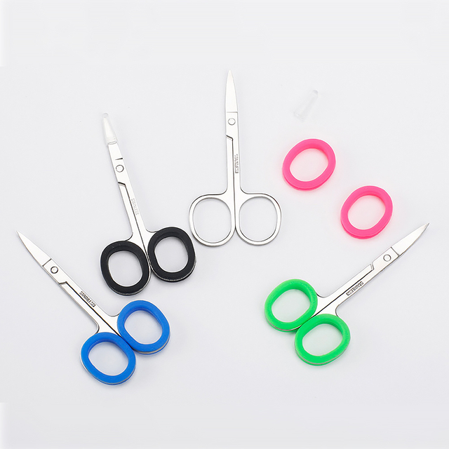 Eyebrow Scissors with Detachable Rubber Ring