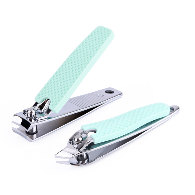 Slant Straight Nail Clipper With Silicone Handle