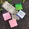 Metal Double-Faced Square Foldable Mini Cosmetic Mirror