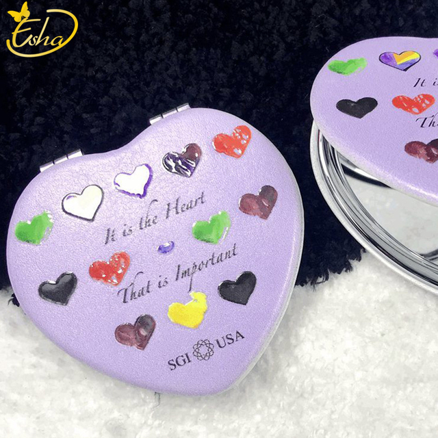 Heart Shaped Bridesmaid Compact Mirror