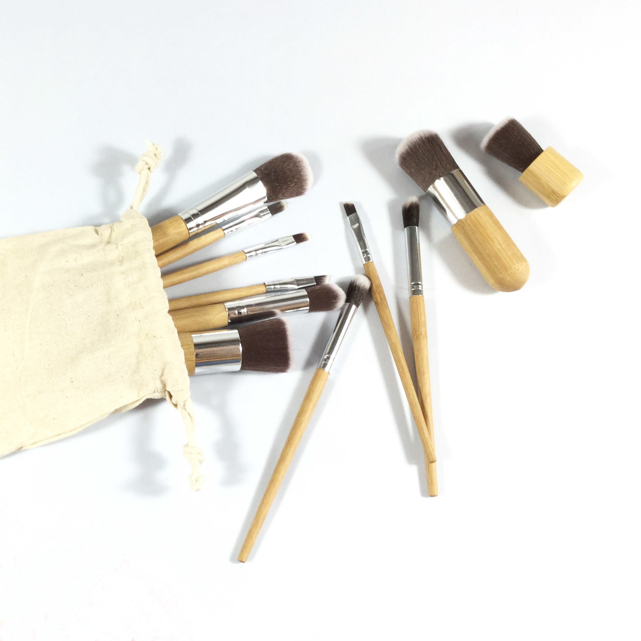 Maquillaje Premium Wooden Handle Cosmetic Brush Set