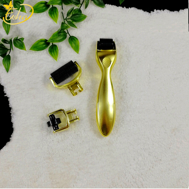 Metallic Micro Needling Gold Color 3 in 1 Derma Roller