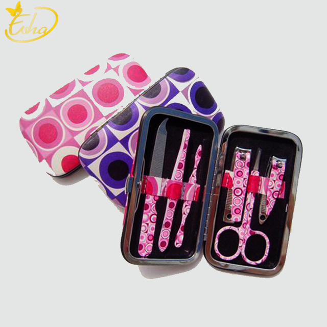 6Pcs Pink Color Manicure Set