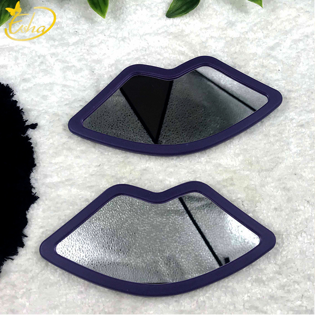 Single Side Lip Shape Pocket Mirror