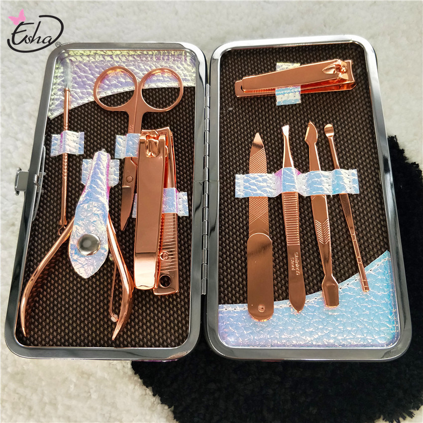 Multi-Function Manicure Pedicure Set Nail File Tweezers Mini Manicure Set