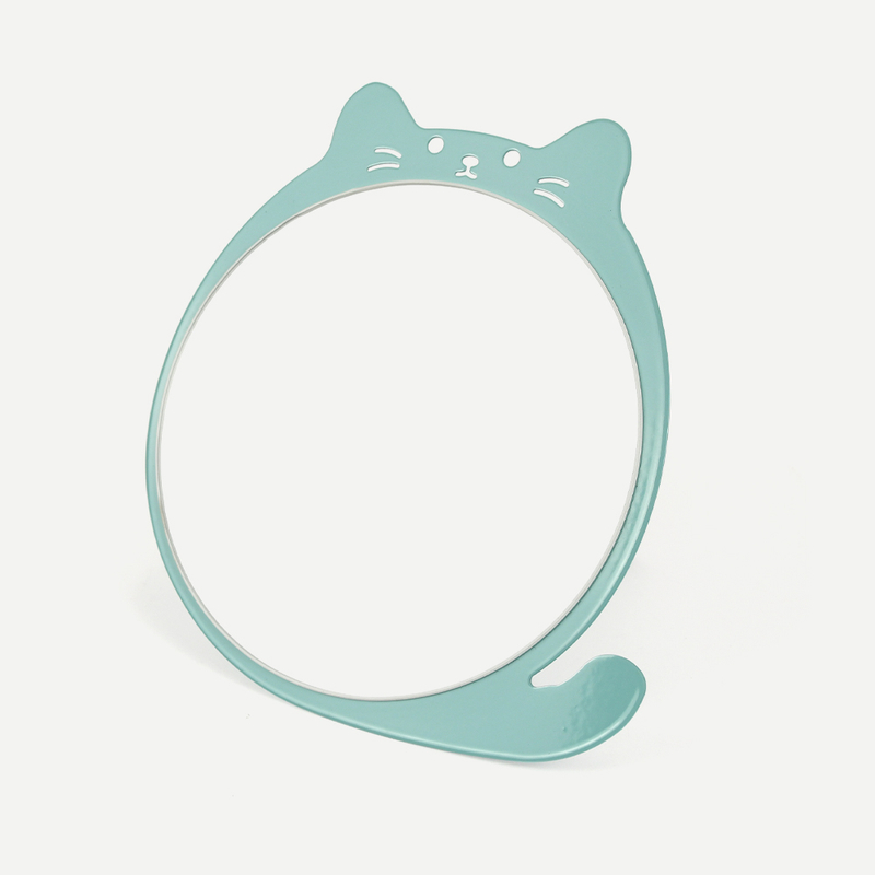 Cute Cat Adjustable Metal Folding Table Mirror