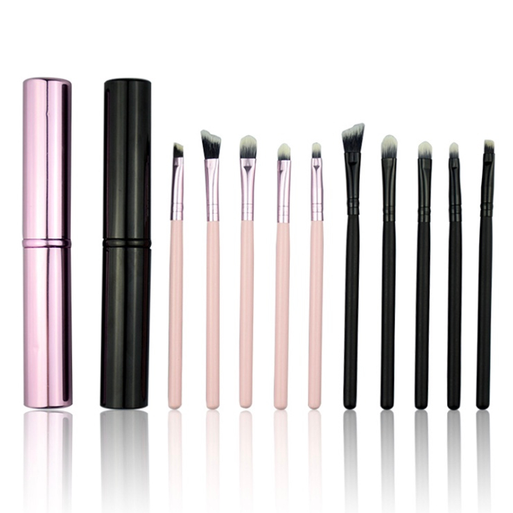 Professional 5 Pcs Eye Makeup Brush Set With Cylinder 
